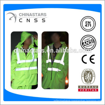 Hi vis raincoat,reflective raincoat,safety raincoat